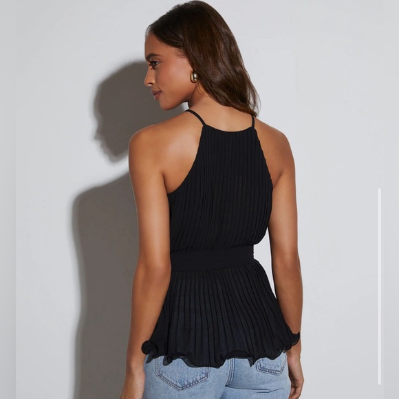 NEW Endless Rose Pleated Tie Top Size Small - Picture 3 of 5